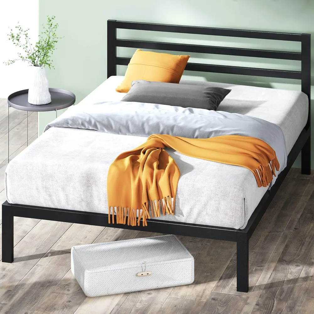 Metal Platform Bed Frame with Headboard / Wood Slat Support / No Box Spring Needed / Easy Assembly, King, Black, AZ-ASMPH-15K
Metal Platform Bed Frame with Headboard / Wood Slat Support / No Box Spring Needed / Easy Assembly, King, Black, AZ-ASMPH-15K