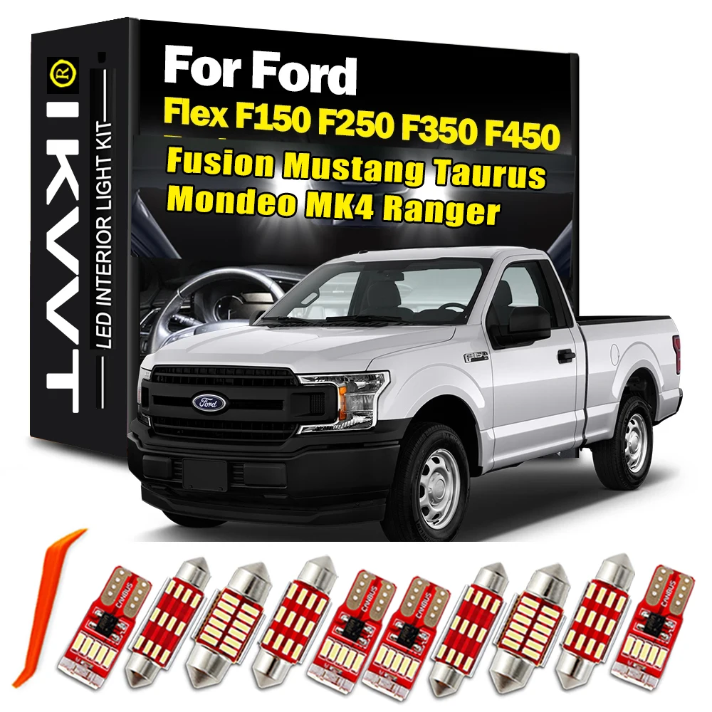 IKVVT Canbus Car Accessories For Ford Flex F150 F250 F350 F450 Fusion Mustang Taurus Mondeo MK4 Ranger LED Interior Light Kit
IKVVT Canbus Car Accessories For Ford Flex F150 F250 F350 F450 Fusion Mustang Taurus Mondeo MK4 Ranger LED Interior Light Kit