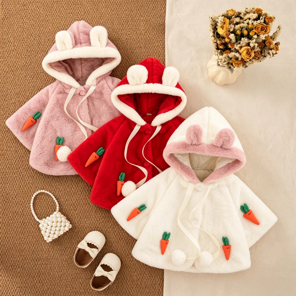 Children's Clothing Winter Lamb Wool Hooded Warm Cartoon Girls' Jacket Cute Ear Baby Outdoor Clothes
Children's Clothing Winter Lamb Wool Hooded Warm Cartoon Girls' Jacket Cute Ear Baby Outdoor Clothes