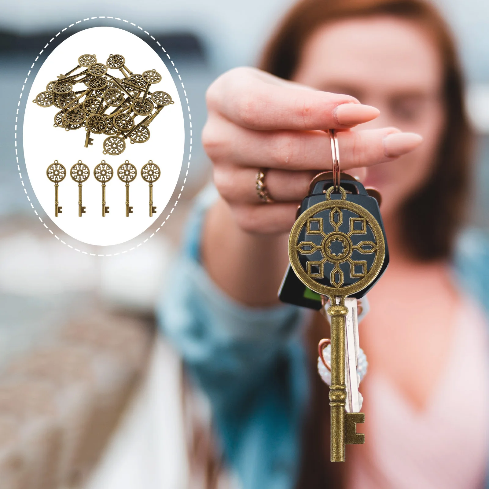 30Pcs Retro Vintage Alloy Key Charm Pendants for Jewelry Making DIY Craft Accessories Wedding Party Gift Decoration
30Pcs Retro Vintage Alloy Key Charm Pendants for Jewelry Making DIY Craft Accessories Wedding Party Gift Decoration