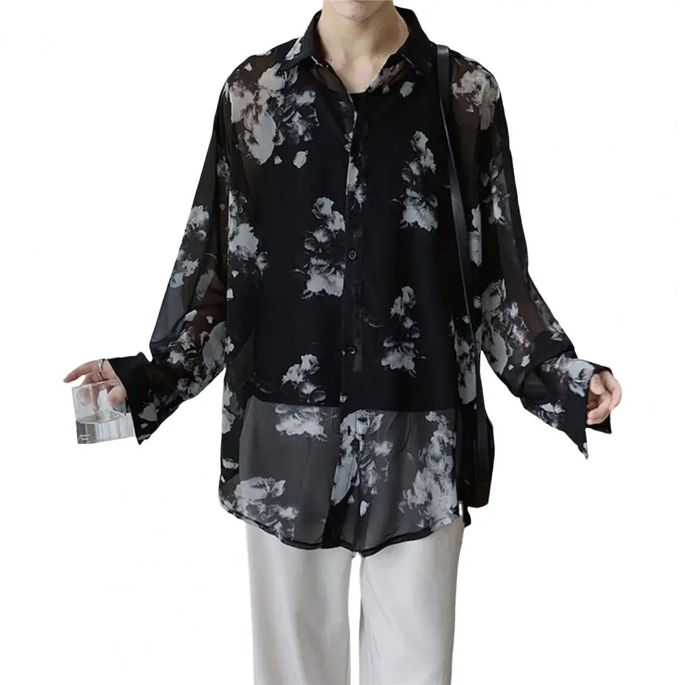 Casual Printed Shirt Printed Loose Men's Cardigan with Turn-down Collar Stylish Mid Length Top for Fall Spring Seasons Autumn
Casual Printed Shirt Printed Loose Men's Cardigan with Turn-down Collar Stylish Mid Length Top for Fall Spring Seasons Autumn