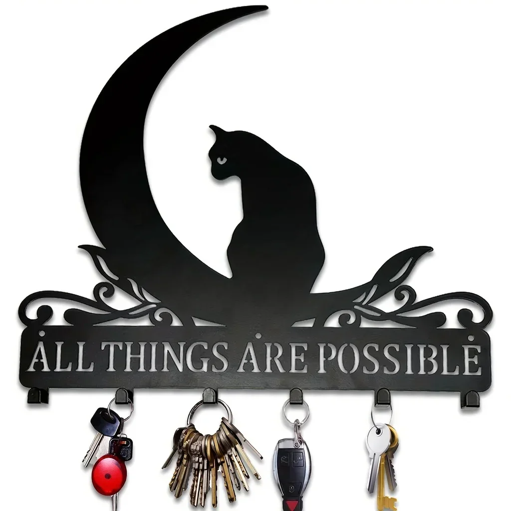metal iron Metal Wall Mounted Row Hooks, Wall Hanging Storage Rack Hooks, Cat Sign, Decorative Organizer Rack, Key Holder Coat H
metal iron Metal Wall Mounted Row Hooks, Wall Hanging Storage Rack Hooks, Cat Sign, Decorative Organizer Rack, Key Holder Coat H