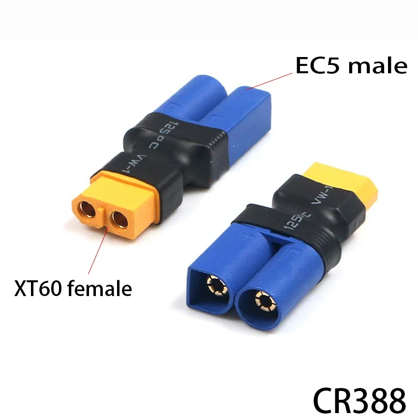 EC5 Male Female to XT60 XT90 TRX T Plug Male Female No Wire Connector Plug Adapter for RC FPV Vehicle Lipo Battery Esc
EC5 Male Female to XT60 XT90 TRX T Plug Male Female No Wire Connector Plug Adapter for RC FPV Vehicle Lipo Battery Esc
