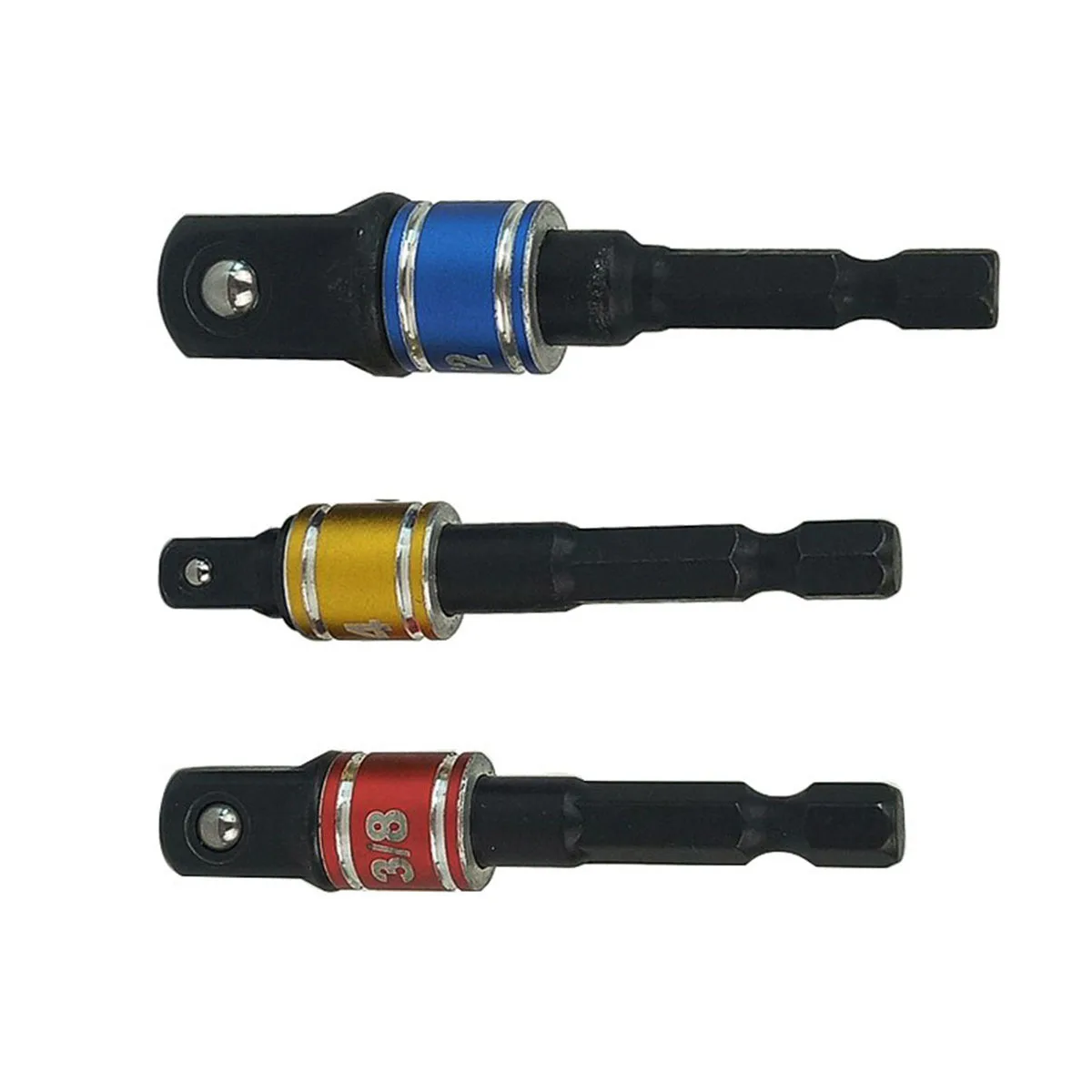 3pcs Socket Bit Adapter Spring Ball Lock Hex Extension For Drill Impact Wrench Sandblasted Steel Power Tool 
3pcs Socket Bit Adapter Spring Ball Lock Hex Extension For Drill Impact Wrench Sandblasted Steel Power Tool