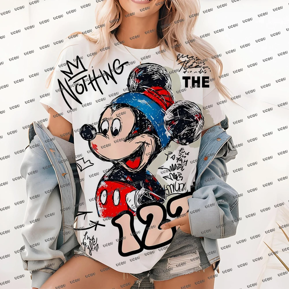 Disney Funny Mickey Minnie Women Tshirt Cartoon Mickey Minnie Graphic Casual O-neck T Shirt Female Kawaii Loose Y2K Clothing Top
Disney Funny Mickey Minnie Women Tshirt Cartoon Mickey Minnie Graphic Casual O-neck T Shirt Female Kawaii Loose Y2K Clothing Top