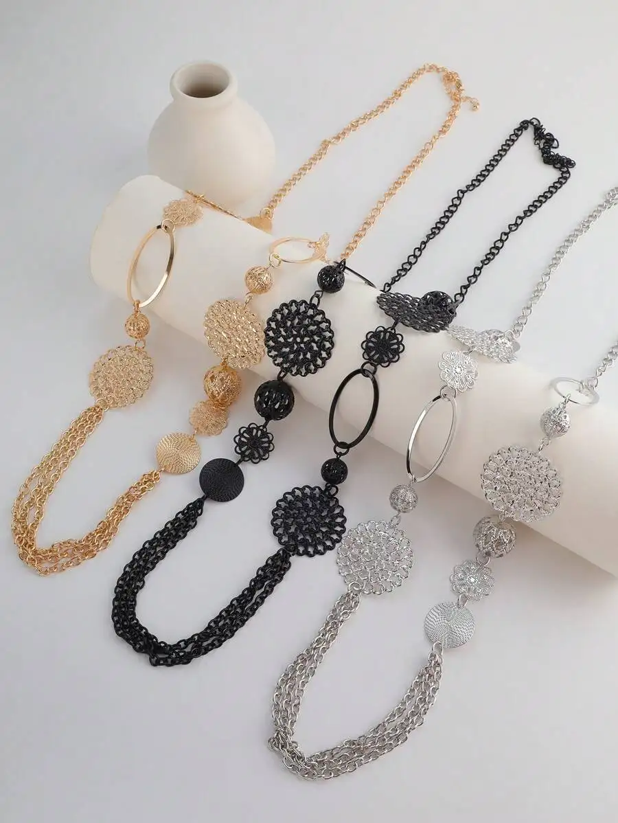 Bohemian Style Hollow Geometric Long Sweater Chain Necklace For Women
Bohemian Style Hollow Geometric Long Sweater Chain Necklace For Women