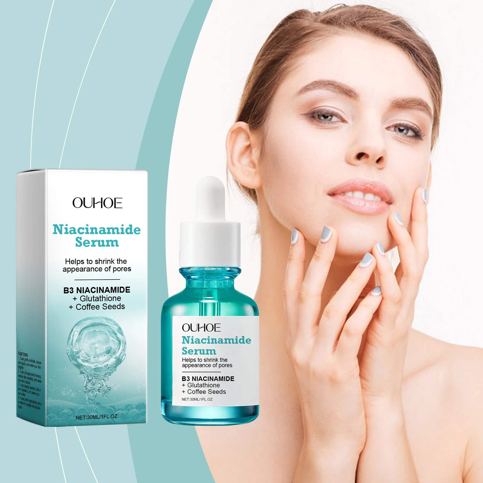 Nicotinamide Brightening Essence Lotion Mildly Nourishes Hydrates and Brightens Facial Skin Moisturizing and Skin Care Essence
Nicotinamide Brightening Essence Lotion Mildly Nourishes Hydrates and Brightens Facial Skin Moisturizing and Skin Care Essence