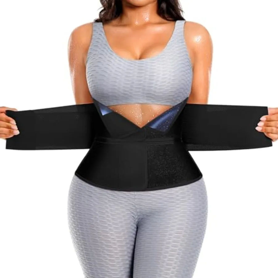 SHAPELLX Sauna Waist Trainer Women Tummy Control Waist Trimmer Cincher Ab Belt with Triple Wrap Sauna Suit for Workout
SHAPELLX Sauna Waist Trainer Women Tummy Control Waist Trimmer Cincher Ab Belt with Triple Wrap Sauna Suit for Workout