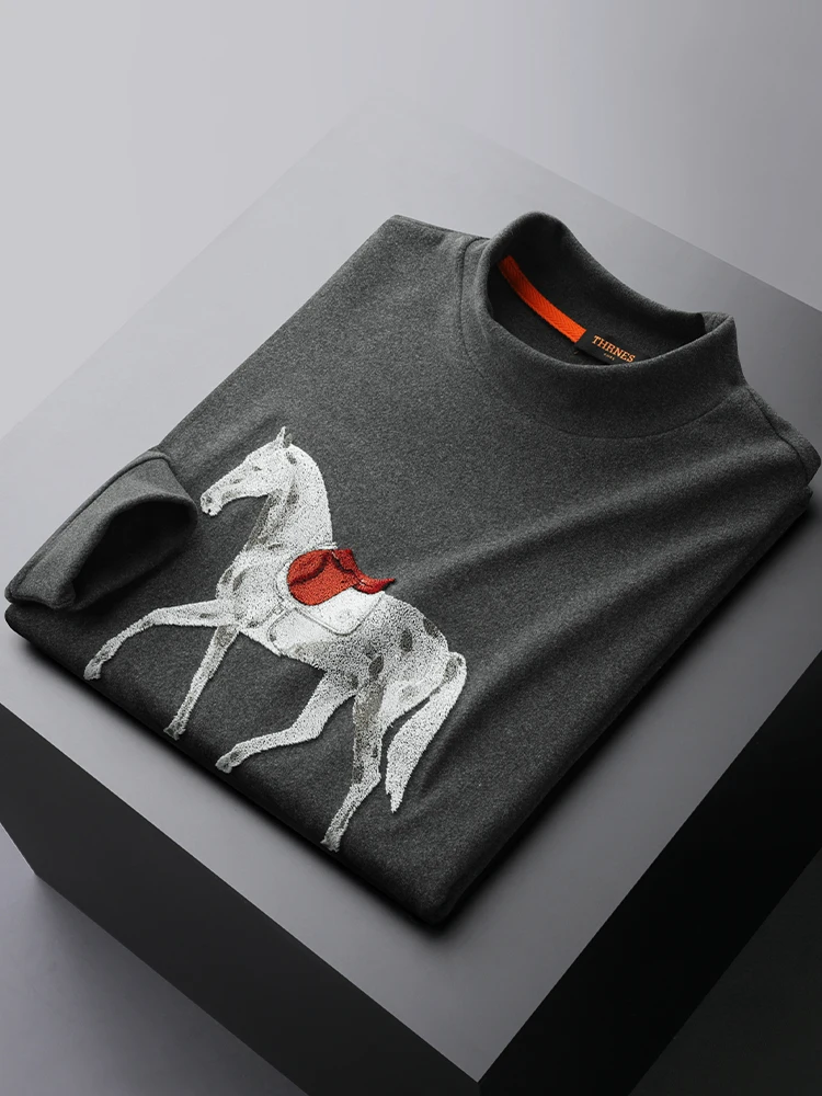 Премиум-худи с двусторонним начесом, длинным рукавом и высоким воротником, осенне-зимняя, с махровой вышивкой, модный базовый слой
Премиум-худи с двусторонним начесом, длинным рукавом и высоким воротником, осенне-зимняя, с махровой вышивкой, модный базовый слой