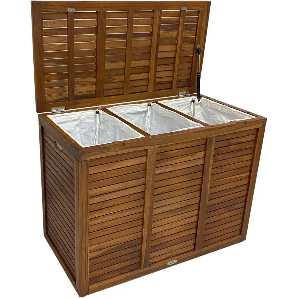 LargeSize Triple WalnutShield Teak Laundry or Storage Hamper
LargeSize Triple WalnutShield Teak Laundry or Storage Hamper