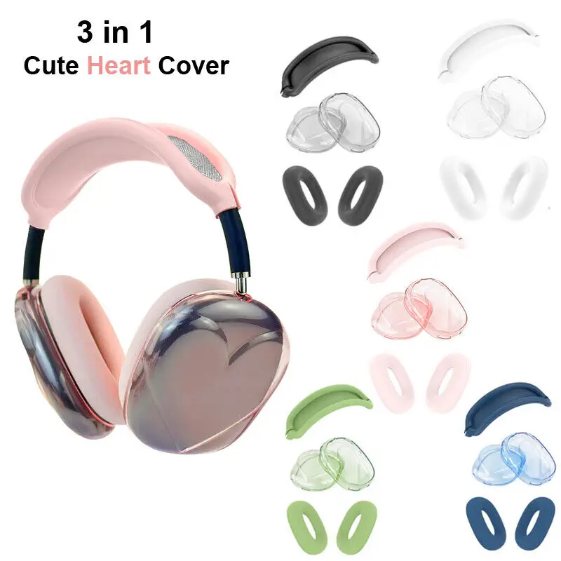 Silicone Case for AirPods Max Clear TPU Heart Ear Cups Cover + Headband Case Cover
Silicone Case for AirPods Max Clear TPU Heart Ear Cups Cover + Headband Case Cover
