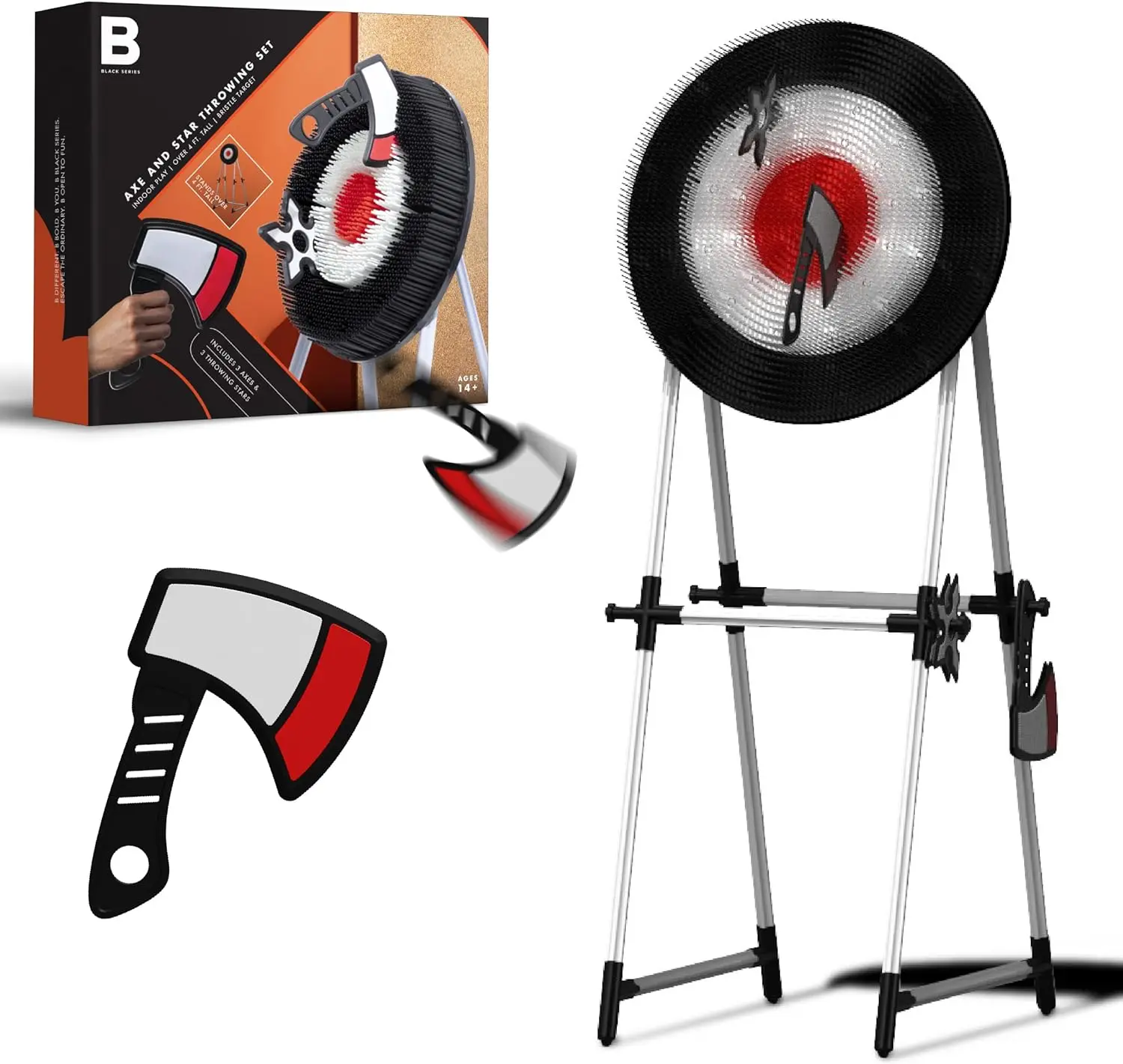 Black Series Throwing Axe, Backyard Throwing Axe Game,Throwing Axe Set, Throwing Target Set Includes 3 Throwing,Christmas Gifts
Black Series Throwing Axe, Backyard Throwing Axe Game,Throwing Axe Set, Throwing Target Set Includes 3 Throwing,Christmas Gifts