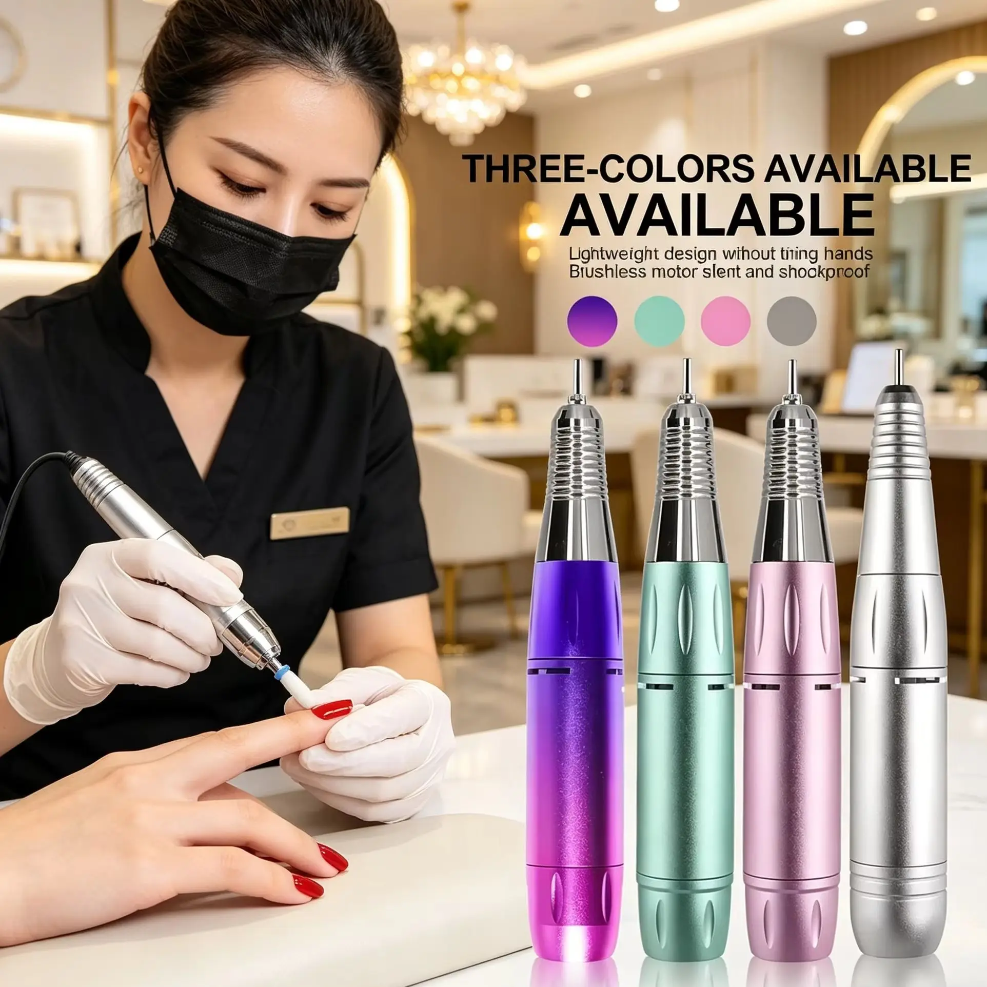 Professional Nail Drill Pen Handle Electric DC Manicure Pedicure File Polish Grind Tool Handpiece
Professional Nail Drill Pen Handle Electric DC Manicure Pedicure File Polish Grind Tool Handpiece
