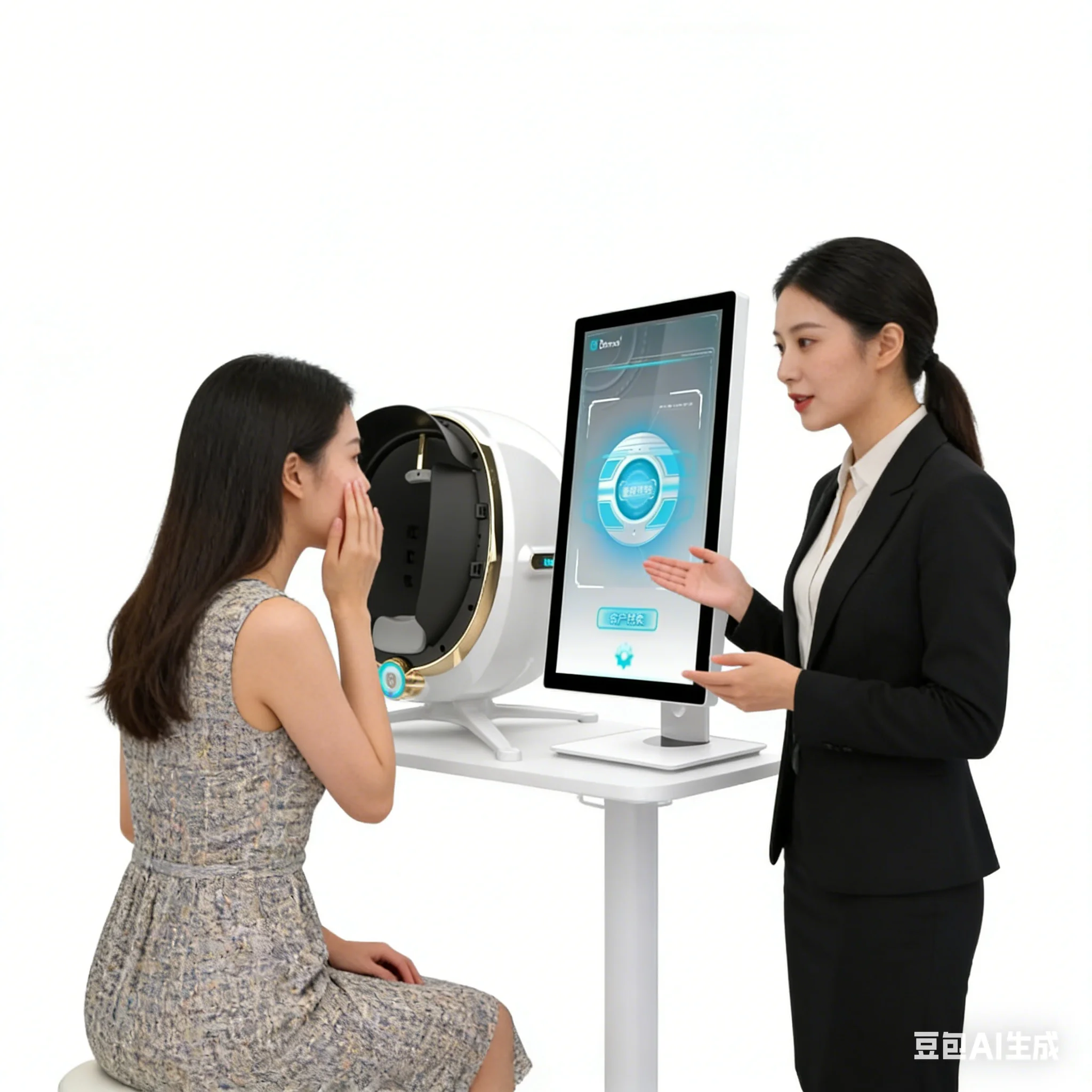 3D-сканер кожи: анализатор-монитор для лица, аппарат для тестирования и диагностики, камера для анализа состояния кожи, косметологический аппарат
3D-сканер кожи: анализатор-монитор для лица, аппарат для тестирования и диагностики, камера для анализа состояния кожи, косметологический аппарат