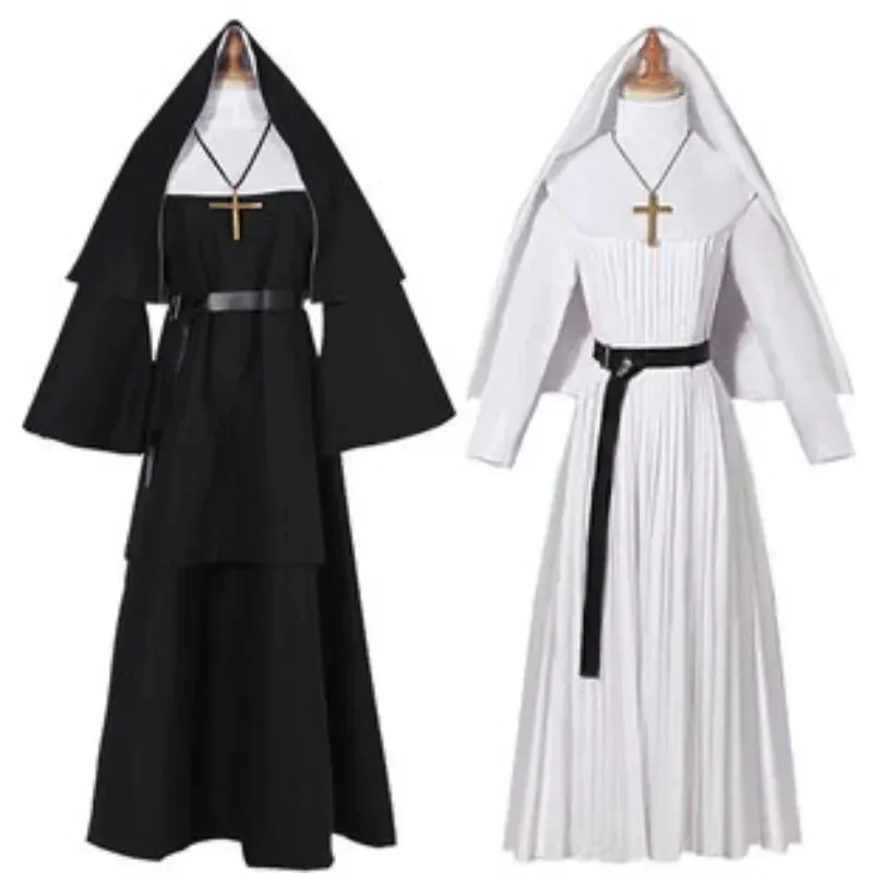 Хэллоуин TheNun Ghost Cos St Vida Horror Nun Priest Косплей Костюм ty'4 
Хэллоуин TheNun Ghost Cos St Vida Horror Nun Priest Косплей Костюм ty'4