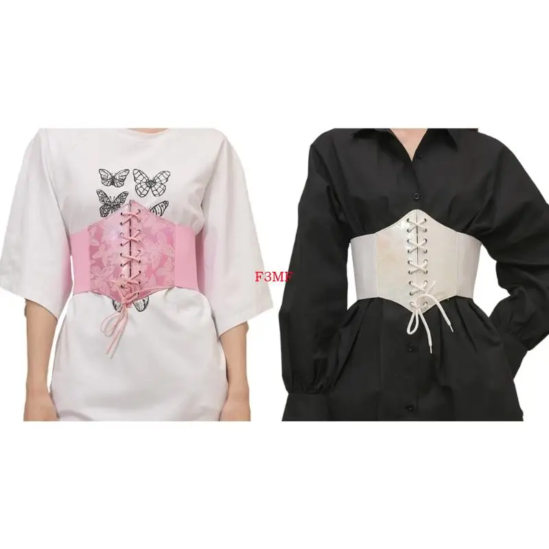 F3MF Unique Butterfly Print Decor Female Waist Corset Wide Faux-leather Belt Women Fashion Slimming Waistband Elastic Corsets
F3MF Unique Butterfly Print Decor Female Waist Corset Wide Faux-leather Belt Women Fashion Slimming Waistband Elastic Corsets