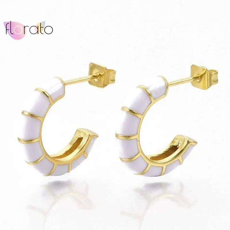 925 Sterling Silver Needle 5 Color Enamel Stud Earrings for Women Geometry C Type Fine Jewelry Cartilage Earring Fashion Jewelry
925 Sterling Silver Needle 5 Color Enamel Stud Earrings for Women Geometry C Type Fine Jewelry Cartilage Earring Fashion Jewelry