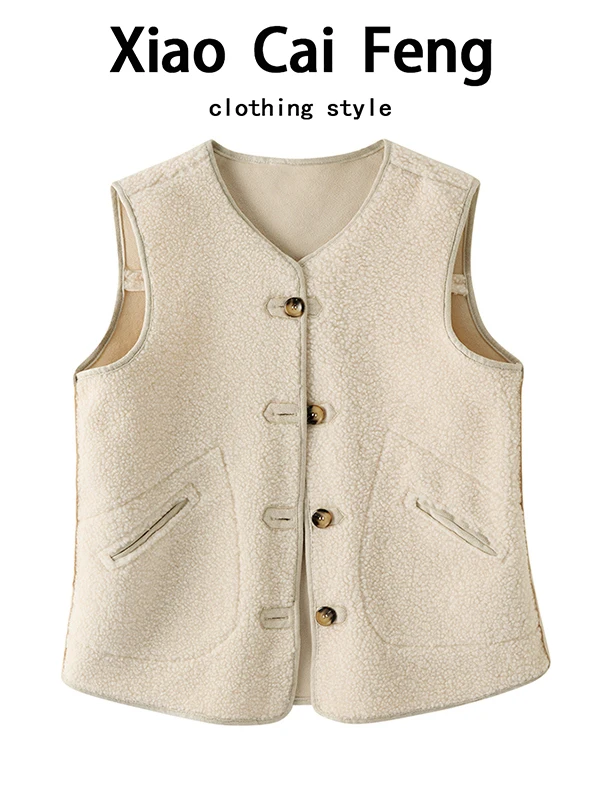 Двусторонний жилет из овечьей шерсти для женщин: теплая, стильная и модная верхняя одежда из искусственной кожи на осень-зиму, придающая омолаживающий эффект
Двусторонний жилет из овечьей шерсти для женщин: теплая, стильная и модная верхняя одежда из искусственной кожи на осень-зиму, придающая омолаживающий эффект