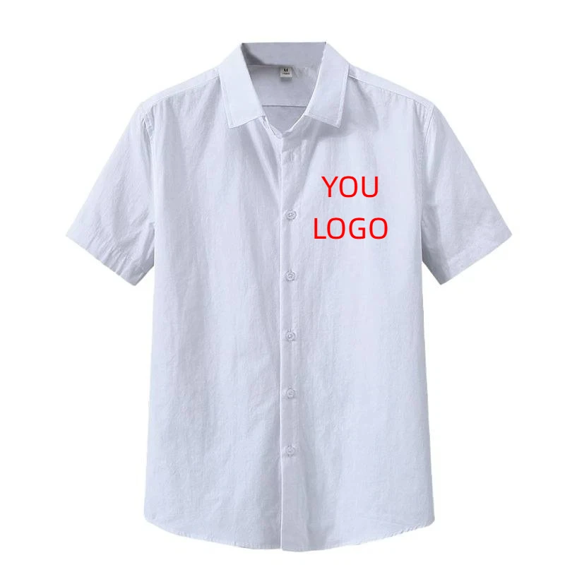 Men's Summer Solid Color Lapel Short Sleeve Shirt Cotton Breathable Office Business Casual Shirts Custom Printed Shirts for Men
Men's Summer Solid Color Lapel Short Sleeve Shirt Cotton Breathable Office Business Casual Shirts Custom Printed Shirts for Men