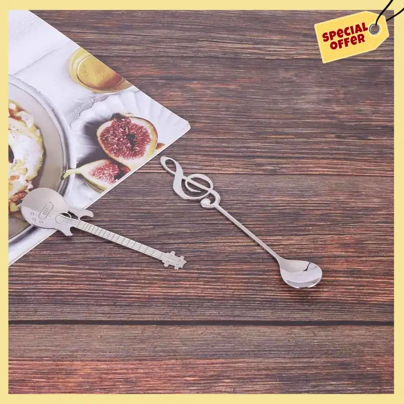 -BABQ Coffee Spoons,30 Pack Creative Cute Teaspoons Stainless Steel Staff Musical Notation Shaped (15 Music Note +15 Guitar)
-BABQ Coffee Spoons,30 Pack Creative Cute Teaspoons Stainless Steel Staff Musical Notation Shaped (15 Music Note +15 Guitar)