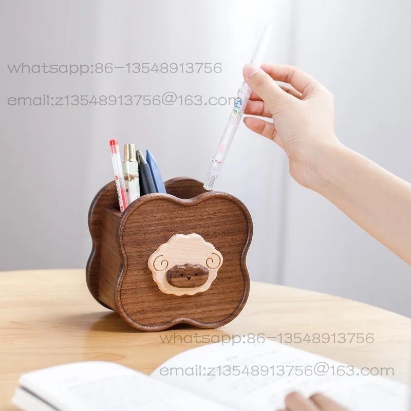 North American black walnut solid wood lamb pen holder makeup brush storage bucket remote control box
North American black walnut solid wood lamb pen holder makeup brush storage bucket remote control box