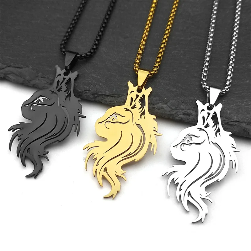 Cute Fashion Hollow Animal Cat Head Pendant Necklace for Women Men Stainless Steel Gold Color Pet Kitten Long Hair Cat Jewelry
Cute Fashion Hollow Animal Cat Head Pendant Necklace for Women Men Stainless Steel Gold Color Pet Kitten Long Hair Cat Jewelry