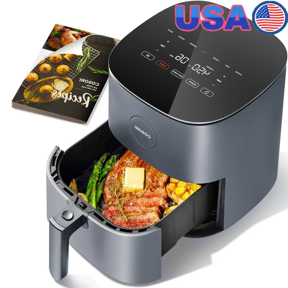 5Qt Air Fryer 9-in-1 Cooker Max 450°F Crispy Meat Cooking 130 In-App Recipes Healthy Little Oil Compact Design Quick Meals
5Qt Air Fryer 9-in-1 Cooker Max 450°F Crispy Meat Cooking 130 In-App Recipes Healthy Little Oil Compact Design Quick Meals