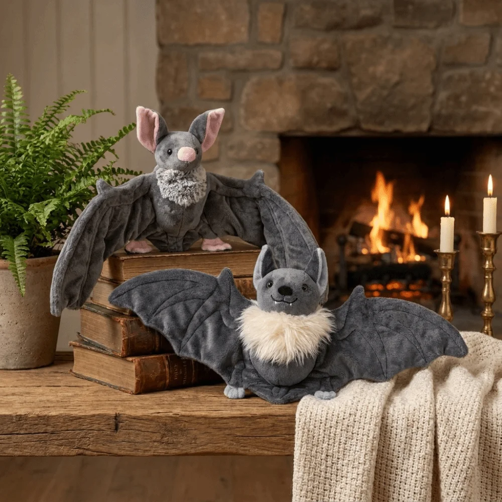 Kawaii PP Cotton Adorable Big Wing Bat Fluffy Ultra-Soft Halloween Stuffed Animal Spread Wings Grey Home Decor Ornament Daily
Kawaii PP Cotton Adorable Big Wing Bat Fluffy Ultra-Soft Halloween Stuffed Animal Spread Wings Grey Home Decor Ornament Daily
