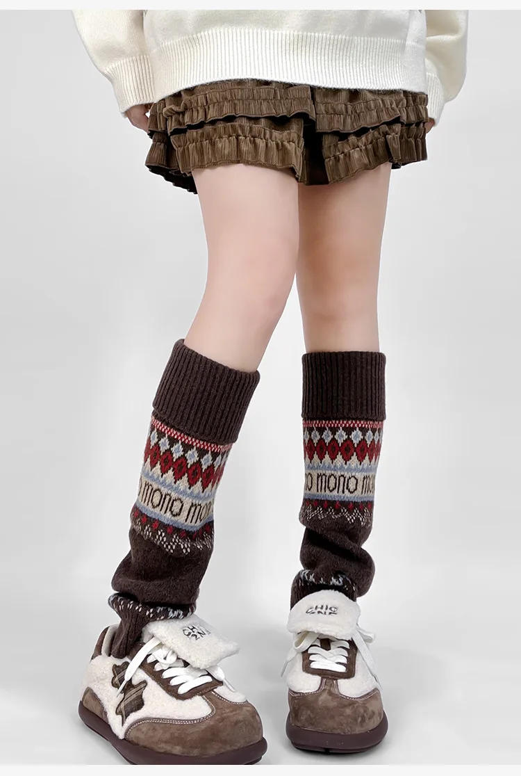 New Women's Knitted Leg Warmers Fair Isle Pattern Cuff Socks Kawaii Letter Jacquard Boot Winter Over The Knee Slouchy Socks
New Women's Knitted Leg Warmers Fair Isle Pattern Cuff Socks Kawaii Letter Jacquard Boot Winter Over The Knee Slouchy Socks