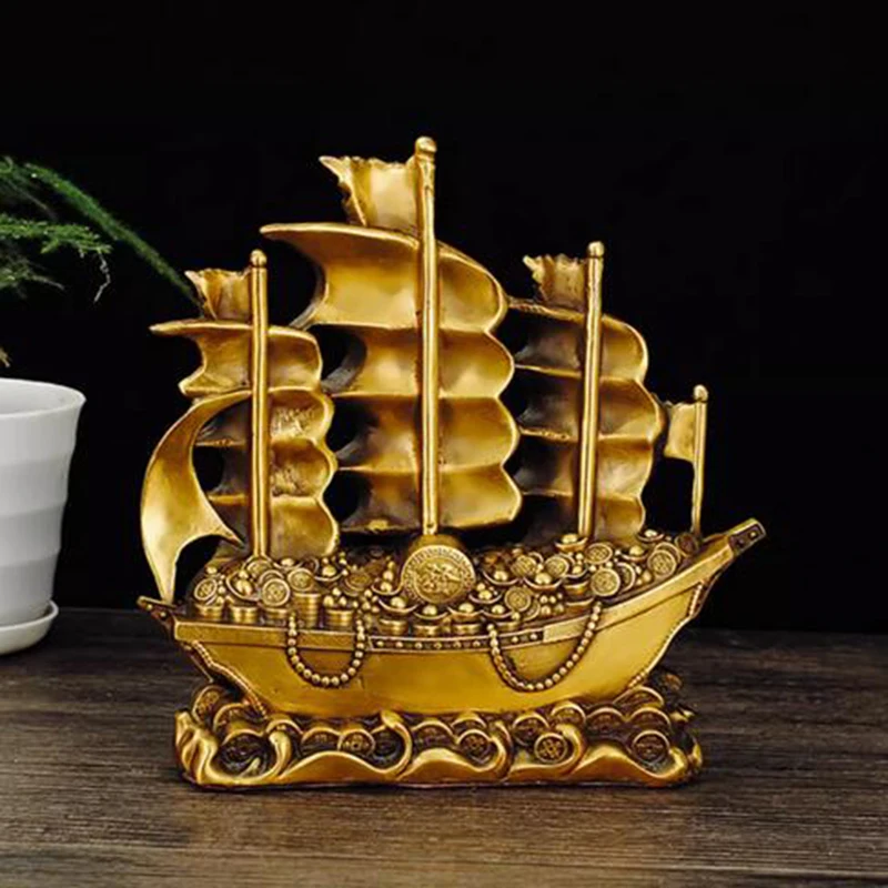 Pure copper boat with smooth sailing, leading sailboat, home decor, foyer, wine cabinet, office desk decoration
Pure copper boat with smooth sailing, leading sailboat, home decor, foyer, wine cabinet, office desk decoration
