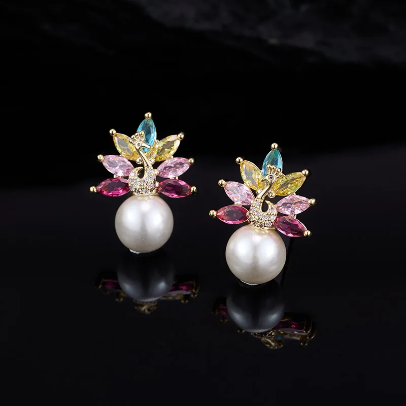Fashion Micro-inlaid Zircon Pearl Earrings Niche Design Sense of Temperament Earrings LYA200
Fashion Micro-inlaid Zircon Pearl Earrings Niche Design Sense of Temperament Earrings LYA200