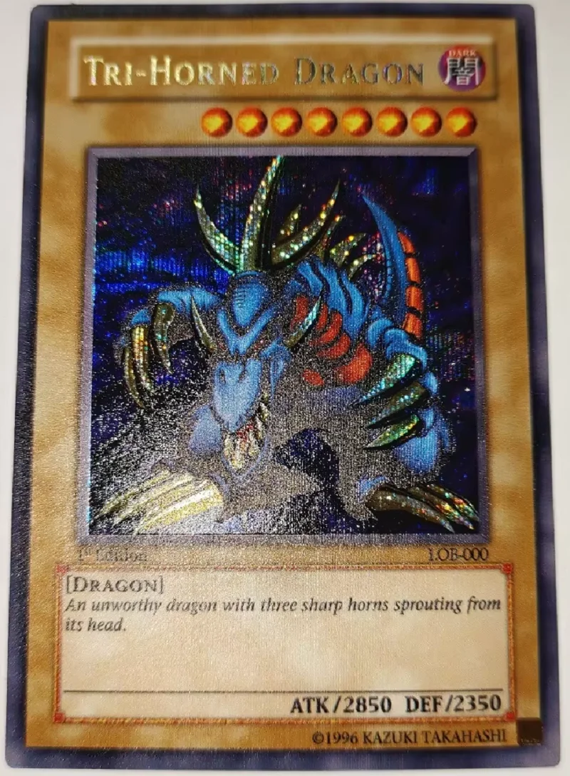 Yu-Gi-Oh TCG Tri-Horned Dragon LOB-000 SER Children's Hobby Toy Collectible Card(Not Original)
Yu-Gi-Oh TCG Tri-Horned Dragon LOB-000 SER Children's Hobby Toy Collectible Card(Not Original)
