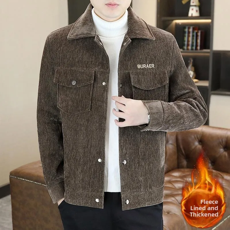 Thiened Cotton Jaet Men's Collar Embroidered Casual Versatile Warm Outerwear for Autumn And Winter Faion Urban Sle
Thiened Cotton Jaet Men's Collar Embroidered Casual Versatile Warm Outerwear for Autumn And Winter Faion Urban Sle