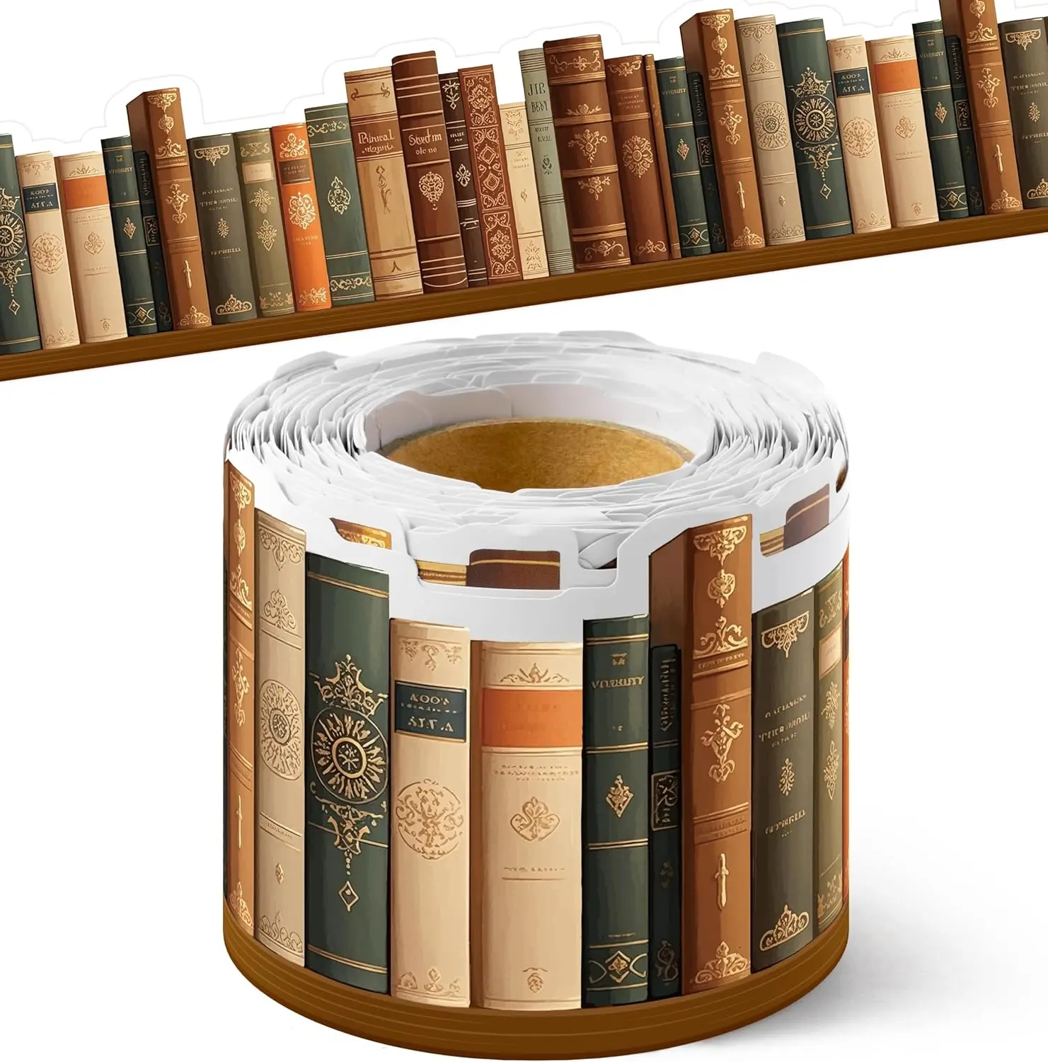 Vintage Bookshelf Border Trim 65ft - Retro Brown Rolled Border for Bulletin Board Classroom Library Office Chalkboard Home Wall Party Decoration
Vintage Bookshelf Border Trim 65ft - Retro Brown Rolled Border for Bulletin Board Classroom Library Office Chalkboard Home Wall Party Decoration