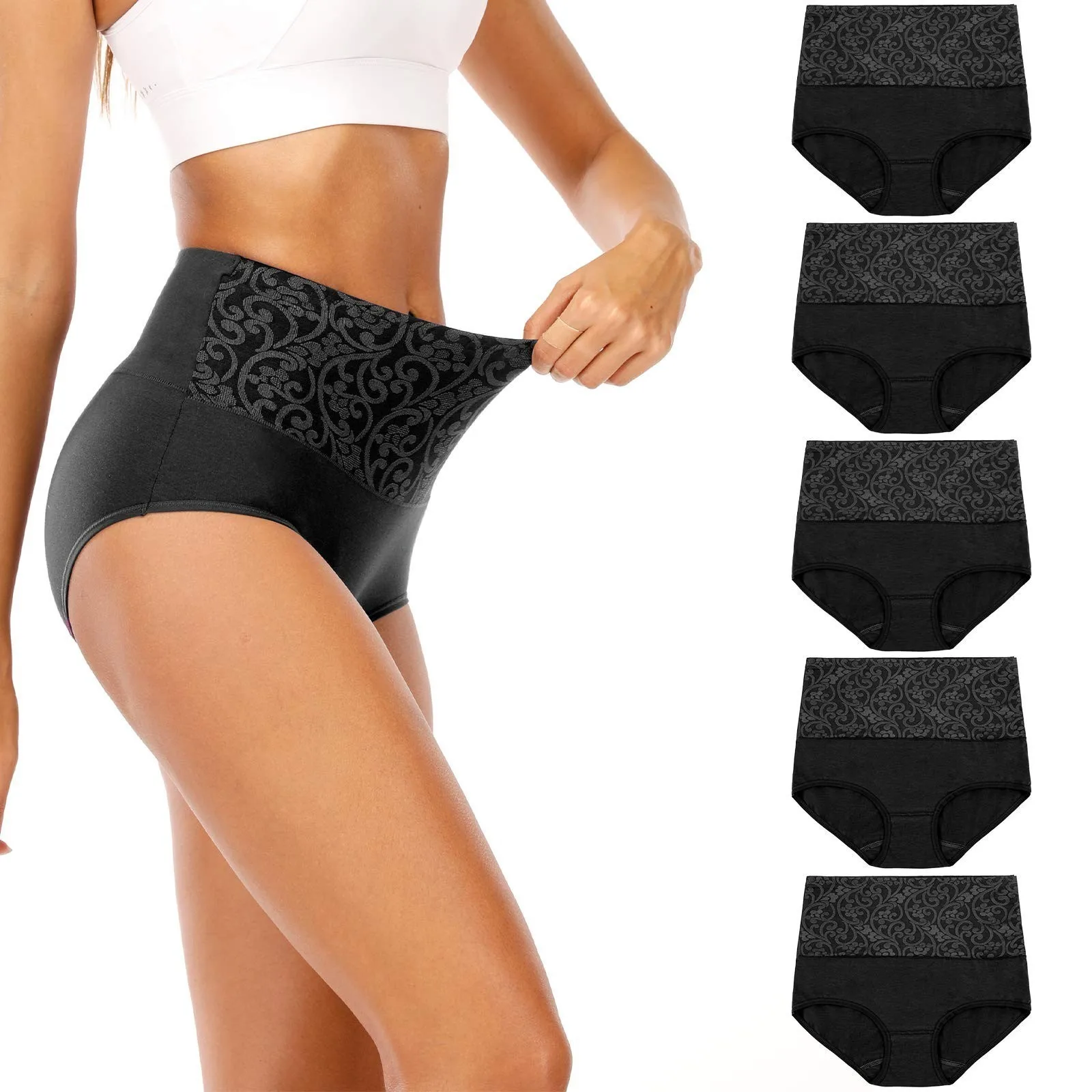 Classic Solid Color Briefs Underwear For Women Stylish Flower High Waist Stretchy Underpant Briefs Panties Comfort Soft Pantys
Classic Solid Color Briefs Underwear For Women Stylish Flower High Waist Stretchy Underpant Briefs Panties Comfort Soft Pantys