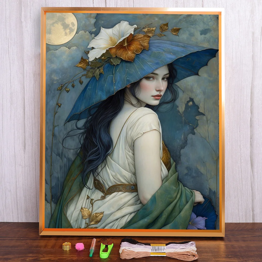 Portrait Flower Women Printed Canvas 11CT Cross Stitch Kit Embroidery DMC Threads Sewing Hobby Knitting Craft Magic Counted Gift
Portrait Flower Women Printed Canvas 11CT Cross Stitch Kit Embroidery DMC Threads Sewing Hobby Knitting Craft Magic Counted Gift
