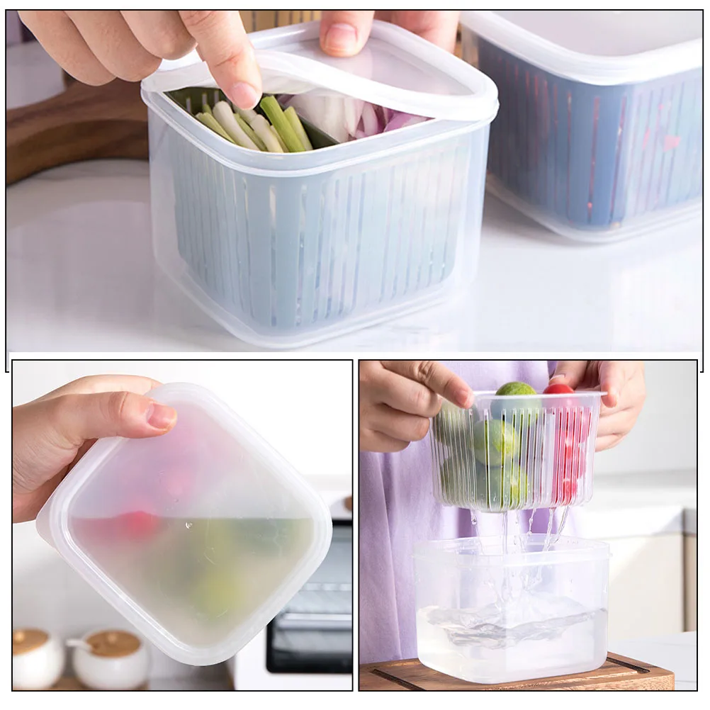 4pcs Food Grade Plastic Storage Boxes Sealed Crisper Drainage Design Dustproof Moisture-Proof Food Container For Seasoning
4pcs Food Grade Plastic Storage Boxes Sealed Crisper Drainage Design Dustproof Moisture-Proof Food Container For Seasoning