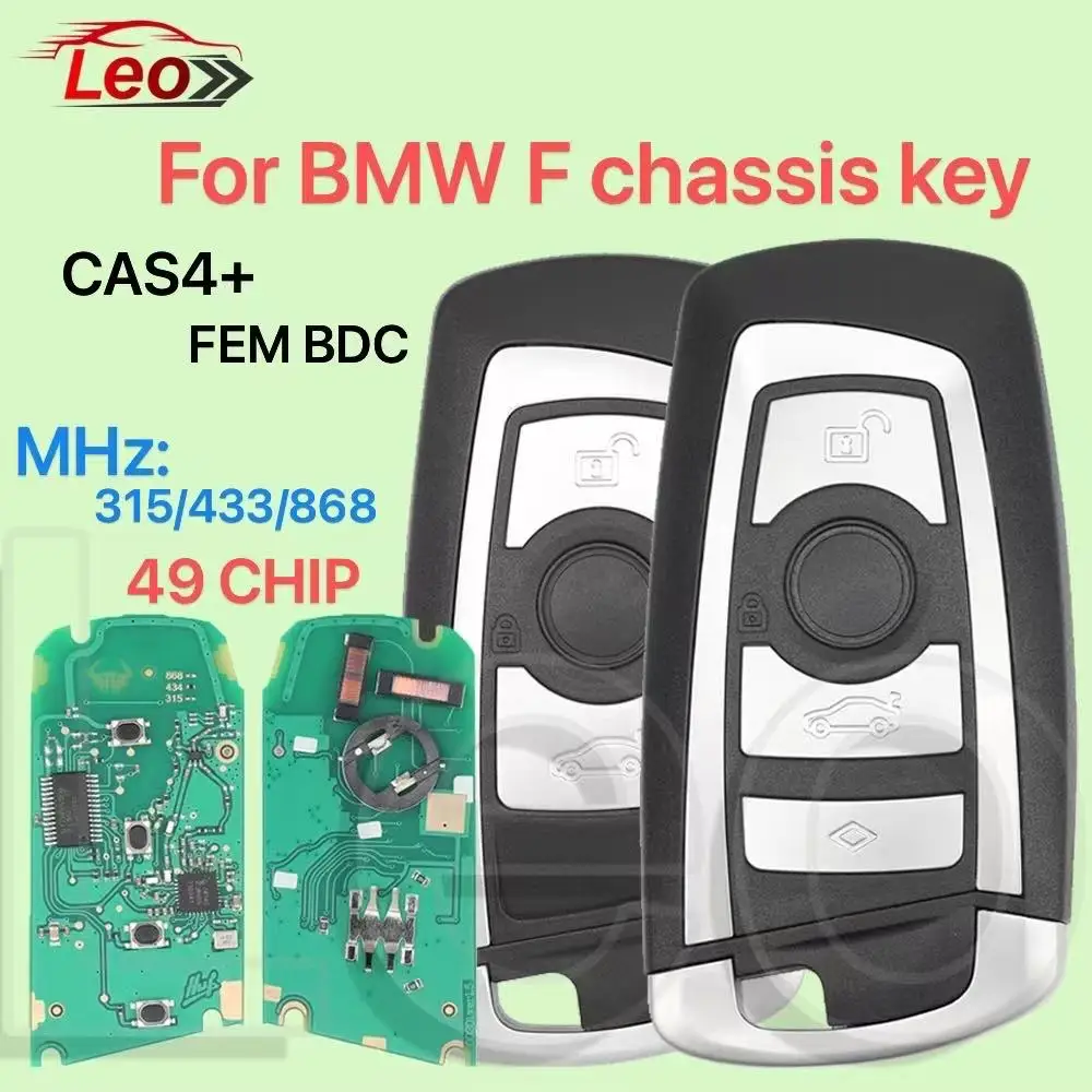 Leo для BMW 3, 5, 7 серии 2009-2016 F20 F22 F30, автомобильный умный дистанционный ключ, 3/4 кнопки, 315/433/868 МГц, FCC ID: KR55WK49863
Leo для BMW 3, 5, 7 серии 2009-2016 F20 F22 F30, автомобильный умный дистанционный ключ, 3/4 кнопки, 315/433/868 МГц, FCC ID: KR55WK49863