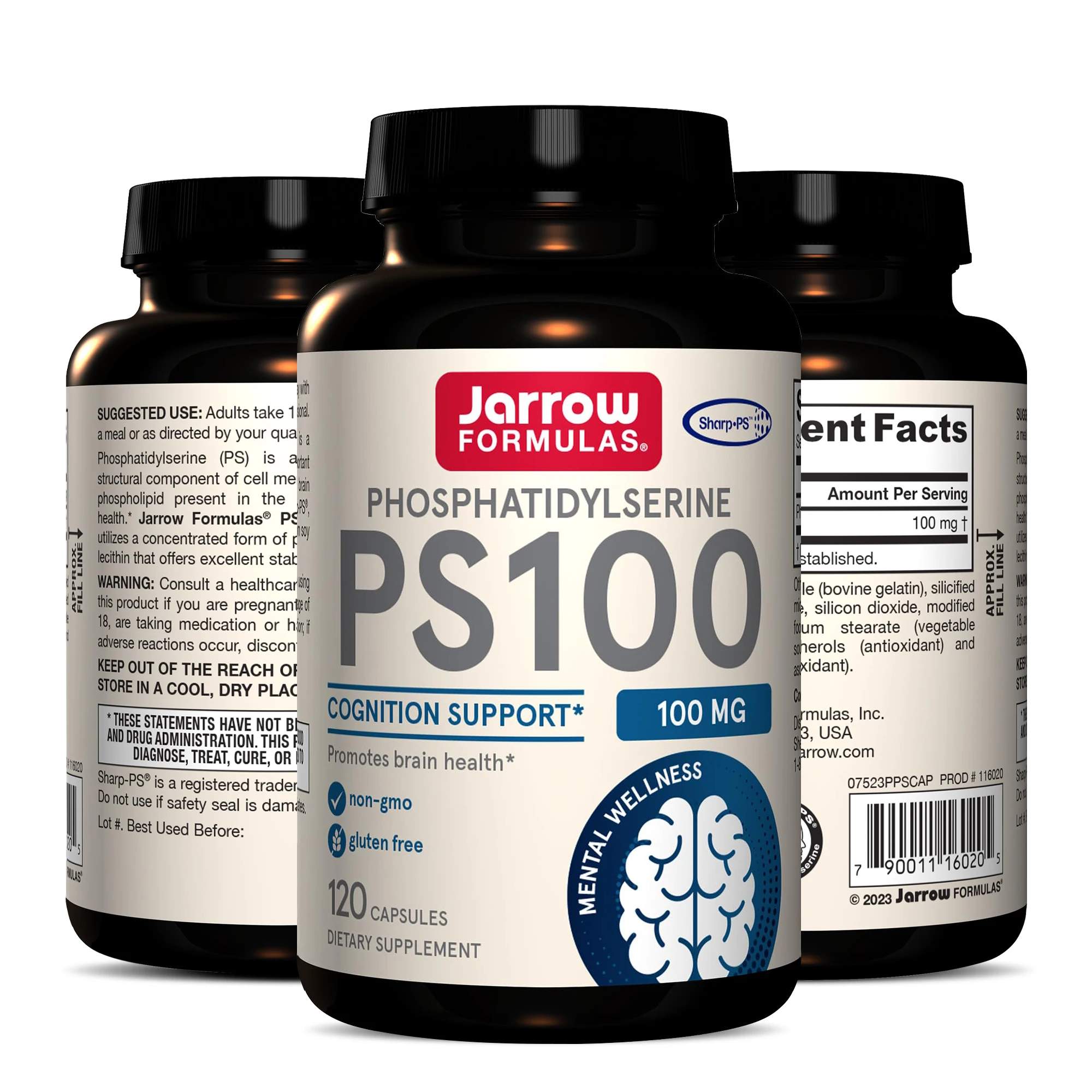 PS100 Phosphatidylserine - Brain and Nervous System Health, Maintains Healthy Cell Function, Gluten-free, Non-GMO
PS100 Phosphatidylserine - Brain and Nervous System Health, Maintains Healthy Cell Function, Gluten-free, Non-GMO