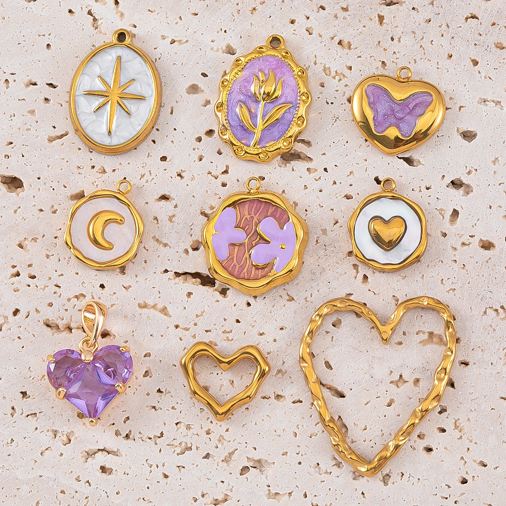 2pcs Stainless Steel Heart Flower Charms Butterfly Pendants For DIY High Quality Jewelry Making Bracelet Necklace Accessories
2pcs Stainless Steel Heart Flower Charms Butterfly Pendants For DIY High Quality Jewelry Making Bracelet Necklace Accessories