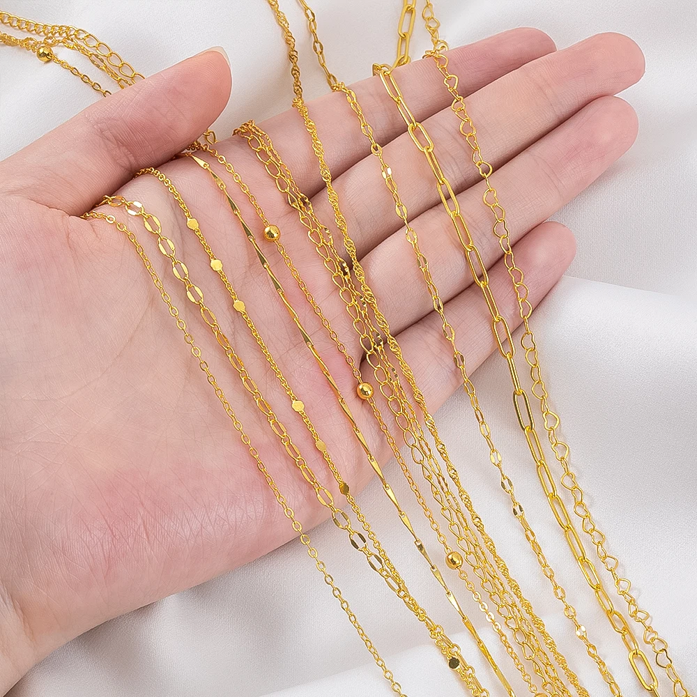 1Meter Copper Chain Gold flat oval spherical filled cable chain For Jewelry Making Supplies Necklace Findings Crafts Wholesale
1Meter Copper Chain Gold flat oval spherical filled cable chain For Jewelry Making Supplies Necklace Findings Crafts Wholesale