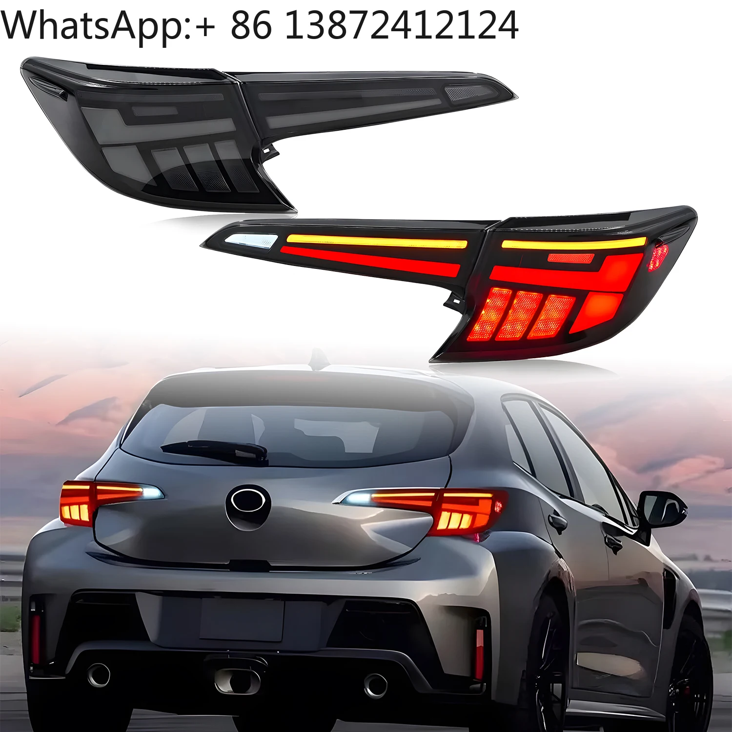 HCMOTIONZ LED Tail Lights Assembly Hatchback 2018-2023 Rear Lamps DRL Start up Animation Back Lights for Toyota Corolla 
HCMOTIONZ LED Tail Lights Assembly Hatchback 2018-2023 Rear Lamps DRL Start up Animation Back Lights for Toyota Corolla