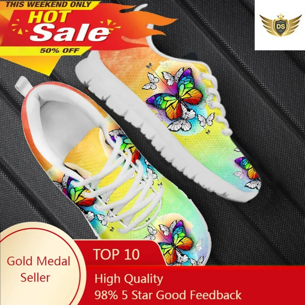 Gradient Color Rainbow Butterflies Printed Women Mesh Sneakers Comfort Lace Up Flat Shoes Spring Femme Zapatos
Gradient Color Rainbow Butterflies Printed Women Mesh Sneakers Comfort Lace Up Flat Shoes Spring Femme Zapatos