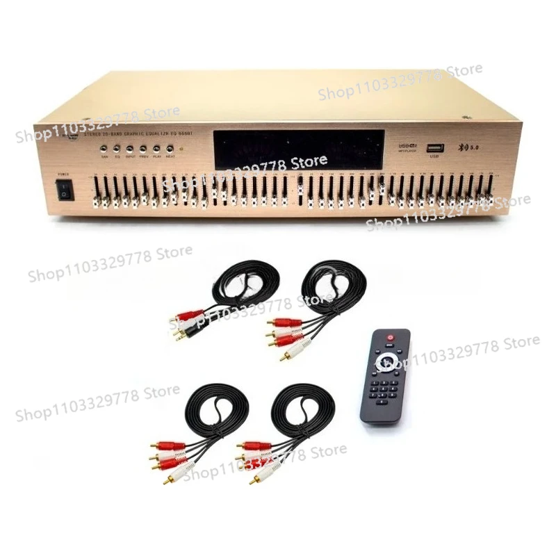 220V 40 BAND 5.0 Lossless Bluetooth Card Stereo EQ Equalizer Tuner High School Bass Adjustable with Remote Control EQ666BT
220V 40 BAND 5.0 Lossless Bluetooth Card Stereo EQ Equalizer Tuner High School Bass Adjustable with Remote Control EQ666BT