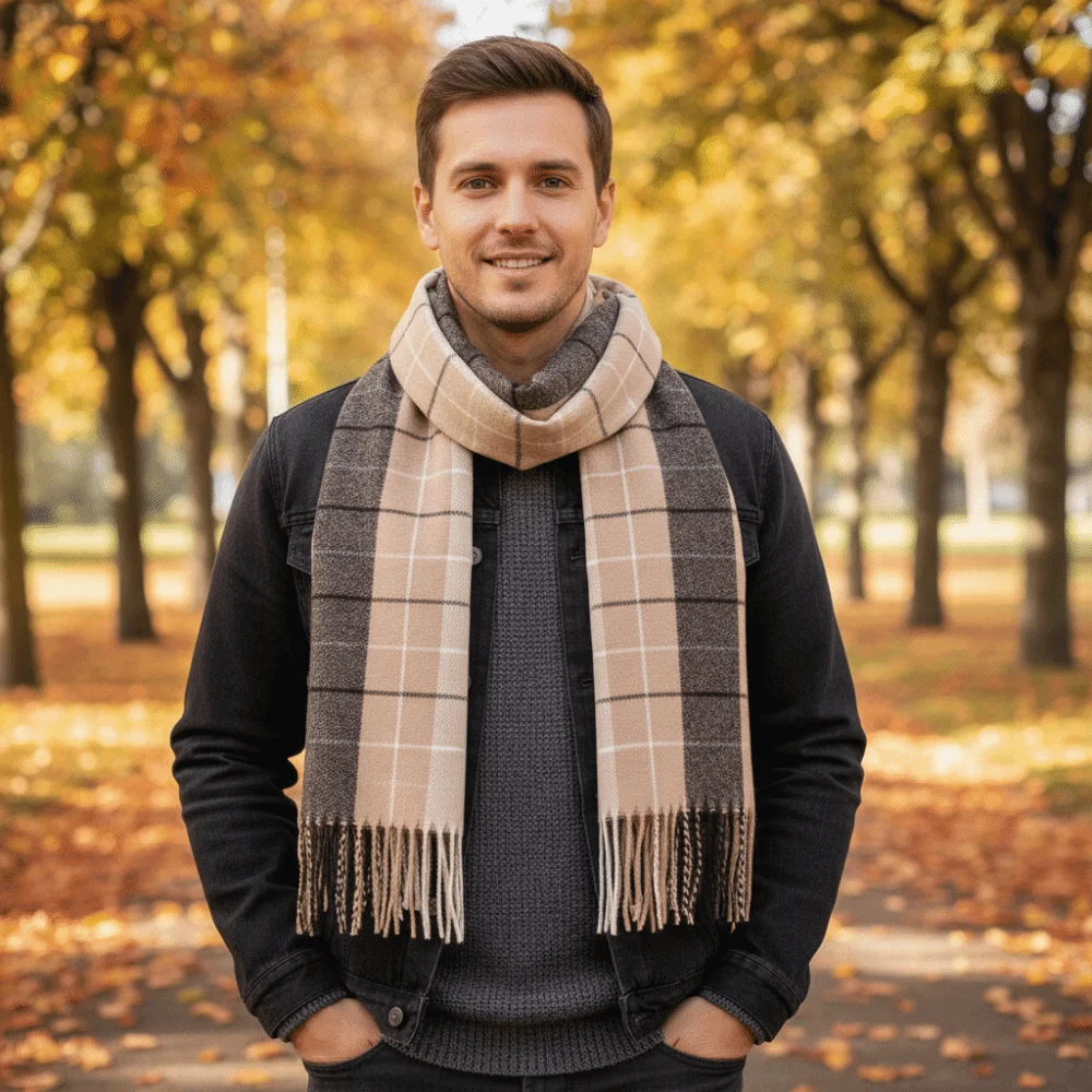 Classic Imitation Cashmere Plaid Knitted Scarf Long Warm Men Thick Shawl Large Soft Double-sided Scarf Couple
Classic Imitation Cashmere Plaid Knitted Scarf Long Warm Men Thick Shawl Large Soft Double-sided Scarf Couple
