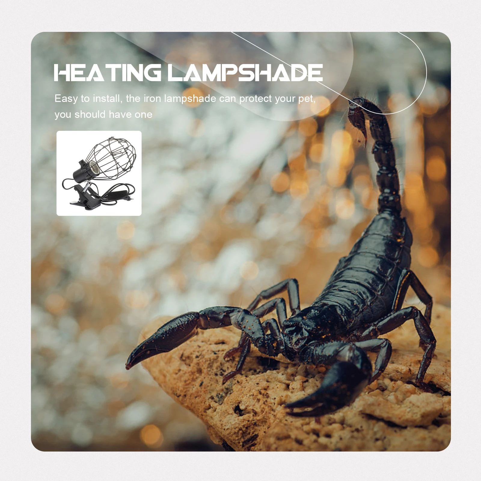 Heat Lamp Clip Reptile Cage Lampshade E27 Iron Cover Detachable Heating Light Protection Net Terrarium Pet Supply Ceramic 
Heat Lamp Clip Reptile Cage Lampshade E27 Iron Cover Detachable Heating Light Protection Net Terrarium Pet Supply Ceramic