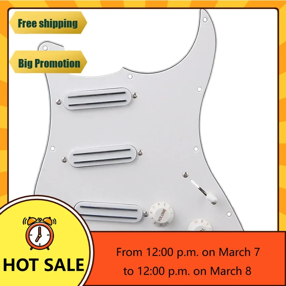 QX Music Store--brand new-White Loaded Prewired Pickguard with SSS B500K / A500K Tone Dual track Pickups
QX Music Store--brand new-White Loaded Prewired Pickguard with SSS B500K / A500K Tone Dual track Pickups
