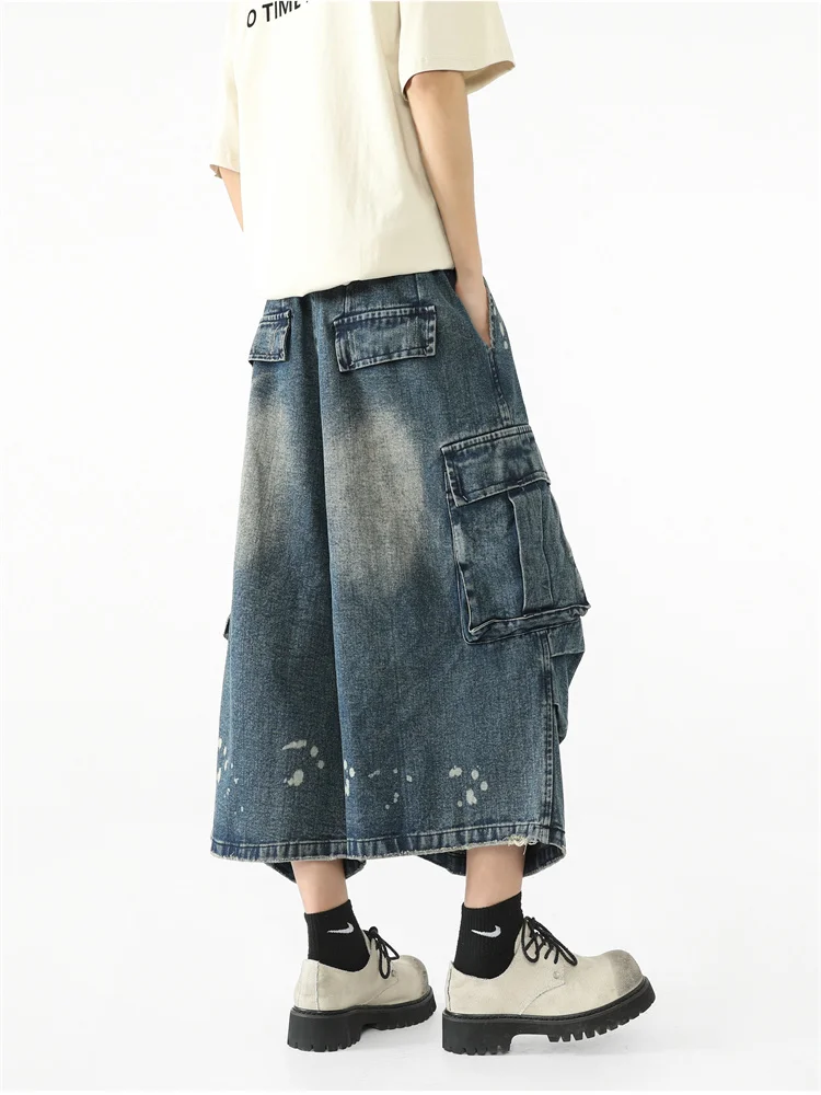 Retro American Sle Men's Denim orts with Multiple kets Loose Fit Youthful Trend Summer Casual Straight Leg Jeans
Retro American Sle Men's Denim orts with Multiple kets Loose Fit Youthful Trend Summer Casual Straight Leg Jeans