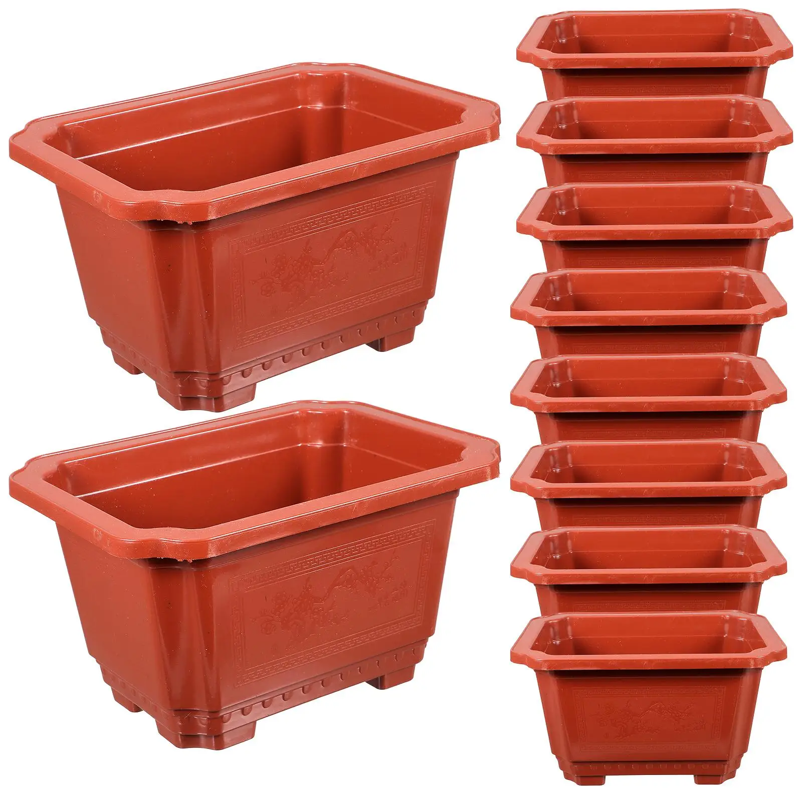 10 Pcs Thickened Fruit Tree Flower Pot Large Bonsai Succulent Bowl Plastic Garden Planting Container 200 190x145x105 Lightweight
10 Pcs Thickened Fruit Tree Flower Pot Large Bonsai Succulent Bowl Plastic Garden Planting Container 200 190x145x105 Lightweight