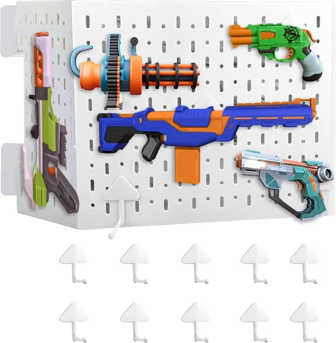 Доска-органайзер Skywin для хранения пистолетов Nerf, 14,2 x 8,5 x 11 дюймов - подвесной держатель, совместимый со всеми бластерами Nerf Gun R
Доска-органайзер Skywin для хранения пистолетов Nerf, 14,2 x 8,5 x 11 дюймов - подвесной держатель, совместимый со всеми бластерами Nerf Gun R